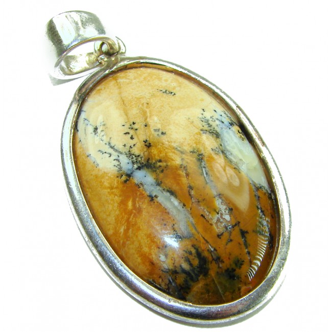 Top quality Picture Jasper .925 Sterling Silver handmade Pendant