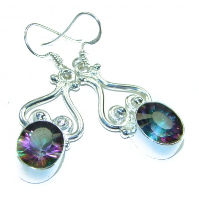 14.2 carat Mystic Topaz .925 Sterling Silver earrings