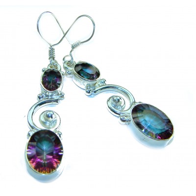 8.2 carat Mystic Topaz .925 Sterling Silver earrings