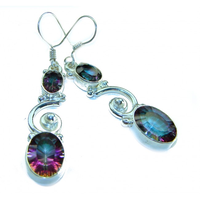 8.2 carat Mystic Topaz .925 Sterling Silver earrings