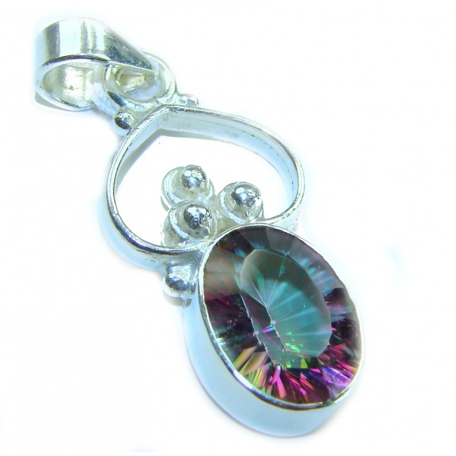 Magical Aurora Topaz .925 Sterling Silver handcrafted Pendant