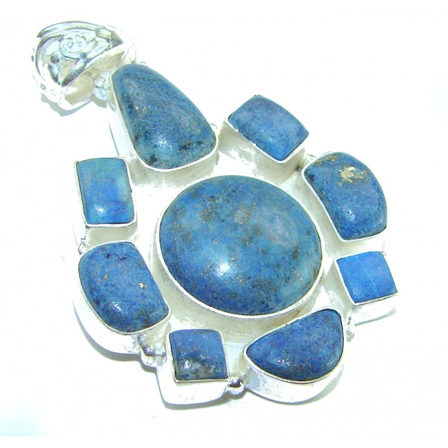 Magical Aurora Lapis Lazuli .925 Sterling Silver handcrafted Pendant