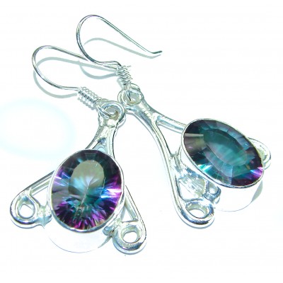 11.2 carat Mystic Topaz .925 Sterling Silver earrings