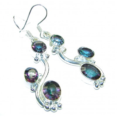 14.2 carat Mystic Topaz .925 Sterling Silver earrings