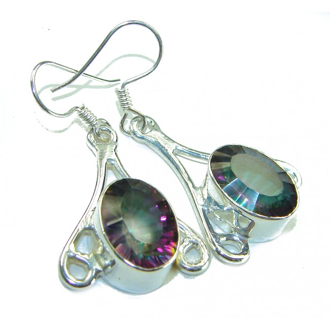 11.2 carat Mystic Topaz .925 Sterling Silver earrings
