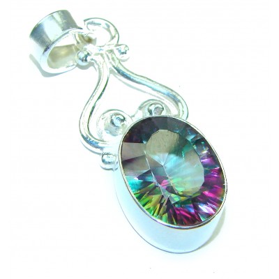 Magical Aurora Topaz .925 Sterling Silver handcrafted Pendant