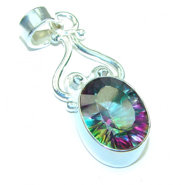 Magical Aurora Topaz .925 Sterling Silver handcrafted Pendant