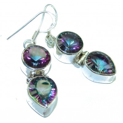 8.4 carat Mystic Topaz .925 Sterling Silver earrings