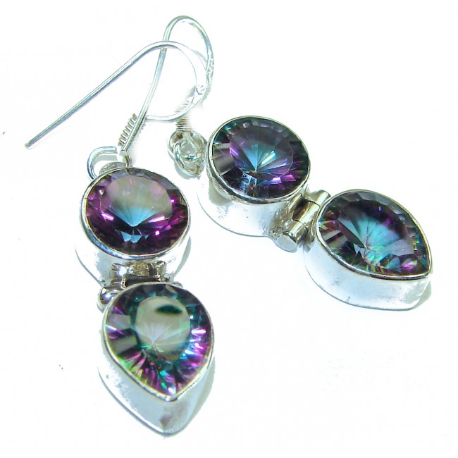 8.4 carat Mystic Topaz .925 Sterling Silver earrings