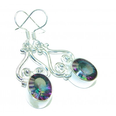 14.2 carat Mystic Topaz .925 Sterling Silver earrings