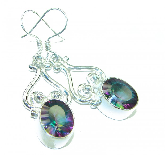 14.2 carat Mystic Topaz .925 Sterling Silver earrings