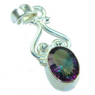 Magical Aurora Topaz .925 Sterling Silver handcrafted Pendant