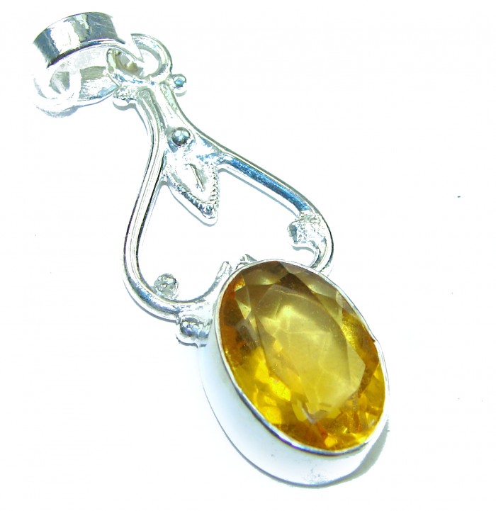 Real Beauty Citrine .925 Sterling Silver handcrafted Pendant