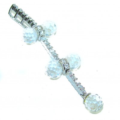 14.8 carat White Topaz .925 Sterling Silver Handcrafted Statement Pendant
