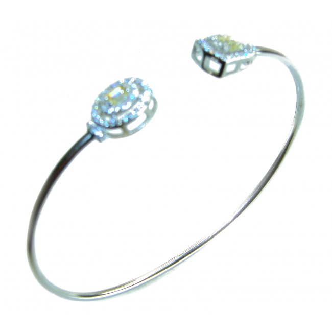 Precious Light Natural 5.2 carat White Topaz .925 Sterling Silver bracelet