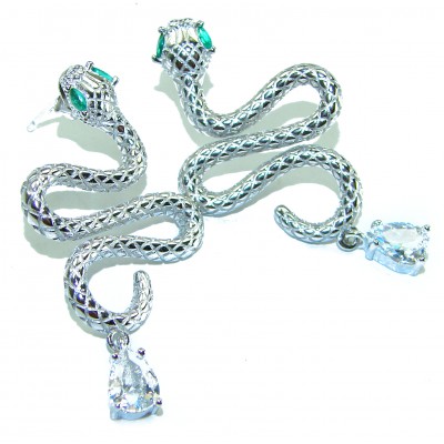 Very Unique Snakes .925 Sterling Silver handcrafted earrings