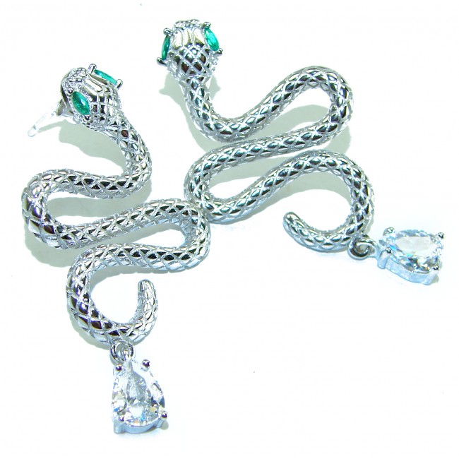 Very Unique Snakes .925 Sterling Silver handcrafted earrings