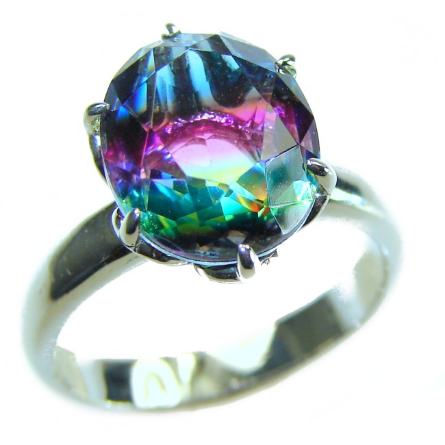8.8 carat Brazilian Tourmaline .925 Sterling Silver Perfectly handcrafted Ring s. 7
