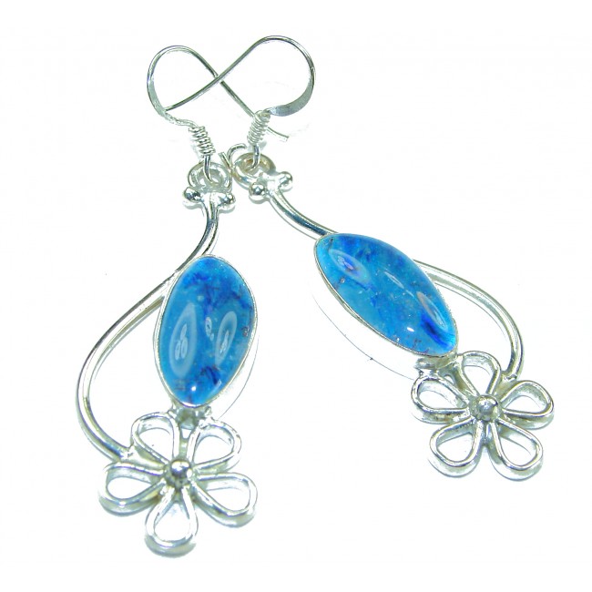 Precious Australian Doublet Opal 925 Sterling Silver handmade earrings