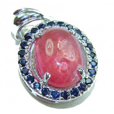 Melissa - Authentic 8.7 carat Ruby .925 Sterling Silver handcrafted Pendant