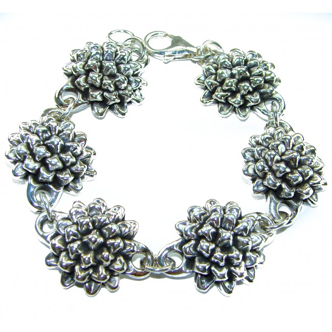 Sunflowers Italy made Bracelet in best quality .925 Sterling Silver