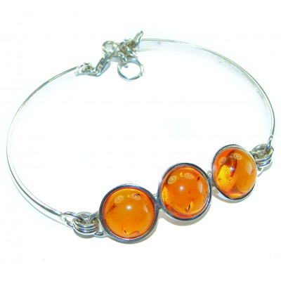 Excellent Baltic Amber .925 Sterling Silver entirely handcrafted Bracelet