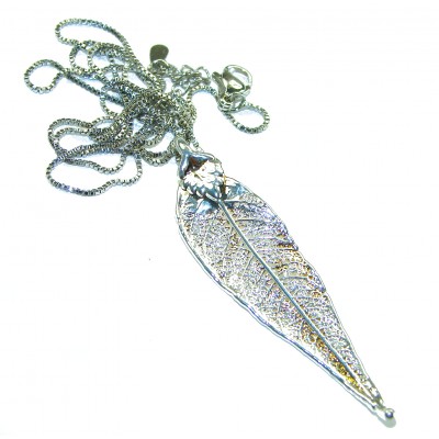 English Oak Leaf - Real Leaf dipped in .925 Sterling Silver handmade handcrafted Necklace