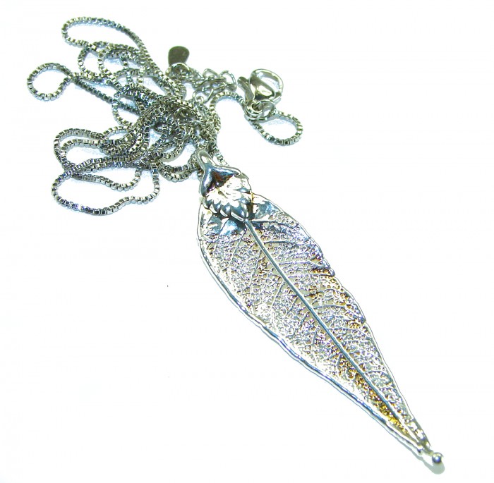 English Oak Leaf - Real Leaf dipped in .925 Sterling Silver handmade handcrafted Necklace