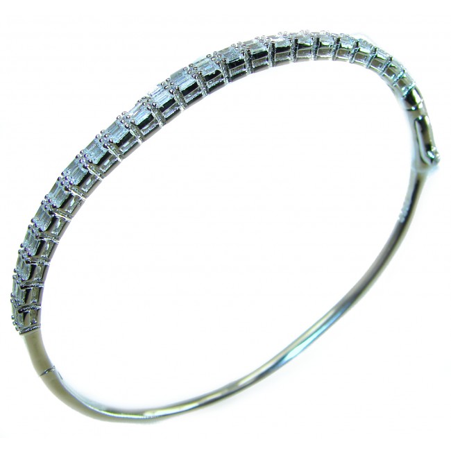 Precious Genuine 10.5 carat White Topaz .925 Sterling Silver handcrafted Bracelet