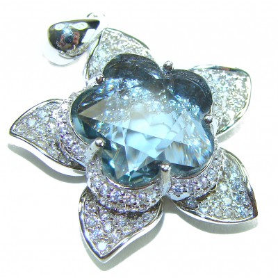 Sublime genuine 15.5 carat Tanzanite .925 Sterling Silver handmade Pendant