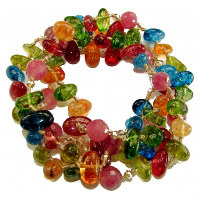 Infinity authentic 114.5 carat Brazilian Tourmaline .925 Sterling Silver handcrafted necklace