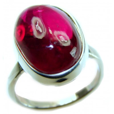 Bella Rosa Genuine 10.5 CARAT Ruby .925 Sterling Silver Statement Ring size 8 1/4