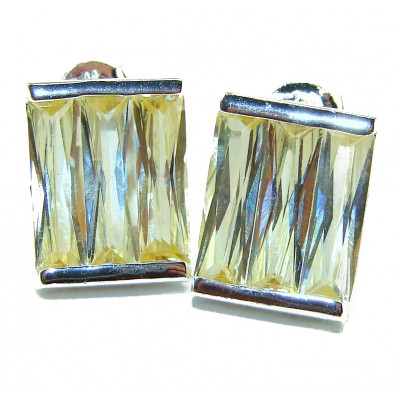 Cubic Zirconia .925 Sterling Silver handmade earrings