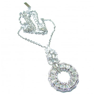 Exceptional quality - Art Deco 28.2 carat White Topaz .925 Sterling Silver handcrafted Necklace