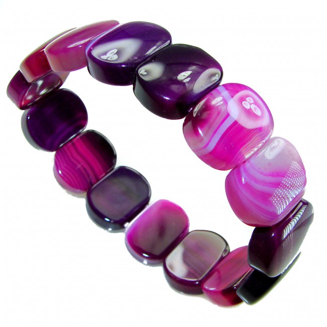 45.5 grams AAAAA BEST QUALITY Botswana Agate handcrafted streach Bracelet