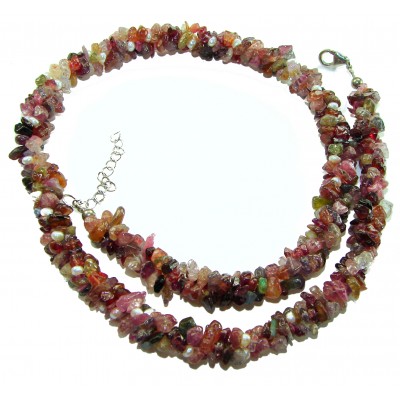 Infinity authentic 109.5 carat Brazilian Tourmaline .925 Sterling Silver handcrafted necklace