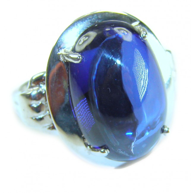 Authentic 19.5 carat Kyanite .925 Sterling Silver handcrafted Ring size 7