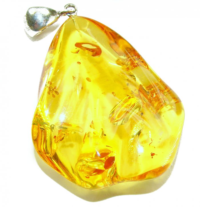 Sea Treasure Prehistoric Authentic Baltic Amber .925 Sterling Silver beautifully handcrafted Pendant - video
