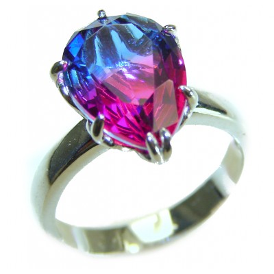 8.8 carat Alexandrite .925 Sterling Silver Perfectly handcrafted Ring s. 7 1/4