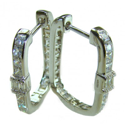 Art Deco - Luxurious natural 12.5 carat White Topaz .925 Sterling Silver Perfectly handcrafted Earrings