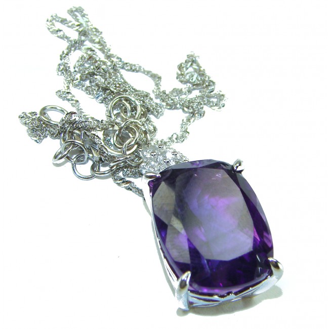 A Heritage in Bloom - Italy made 25.5 carat genuine Amethyst handmade necklace