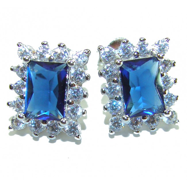 Best quality 4.5 carat African Kyanite .925 Sterling Silver handcrafted earrings