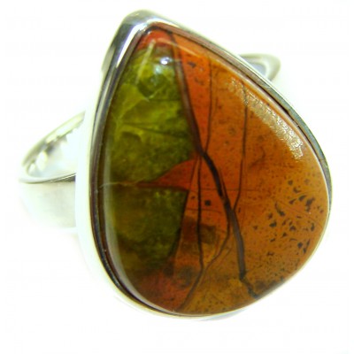 Morrisonite .925 Sterling Silver handmade ring size 9 adjustable