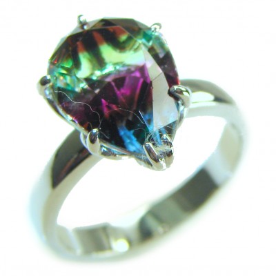 8.8 carat Brazilian Tourmaline .925 Sterling Silver Perfectly handcrafted Ring s. 8