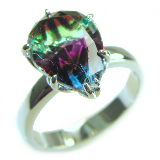 8.8 carat Brazilian Tourmaline .925 Sterling Silver Perfectly handcrafted Ring s. 8