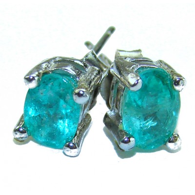 Atlantica 1.7 carat Aquamarine .925 Sterling Silver Handcrafted Statement earrings