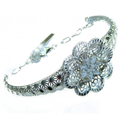 Casablanca - authentic 3.2 carat White topaz .925 Sterling Silver Bracelet