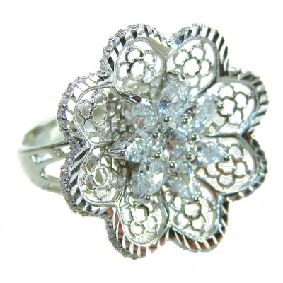 Casablanca Italy made .925 Sterling Silver brilliantly handcrafted ring s. 7 1/4