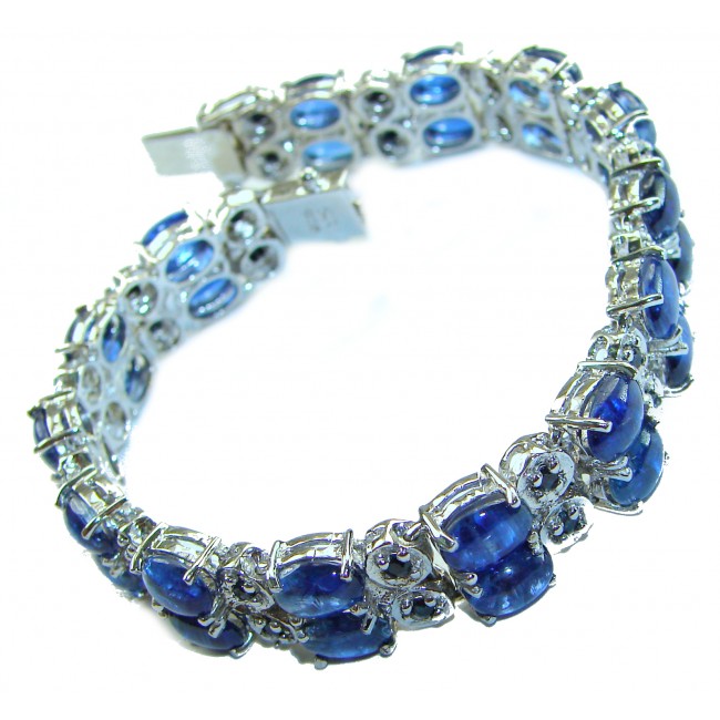 Real Gift of Nature 55.5 carat African Kyanite .928 Sterling Silver handcrafted Bracelet