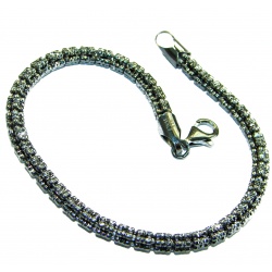 Diamont cut Black Rhodium over .925 Sterling Silver Bracelet